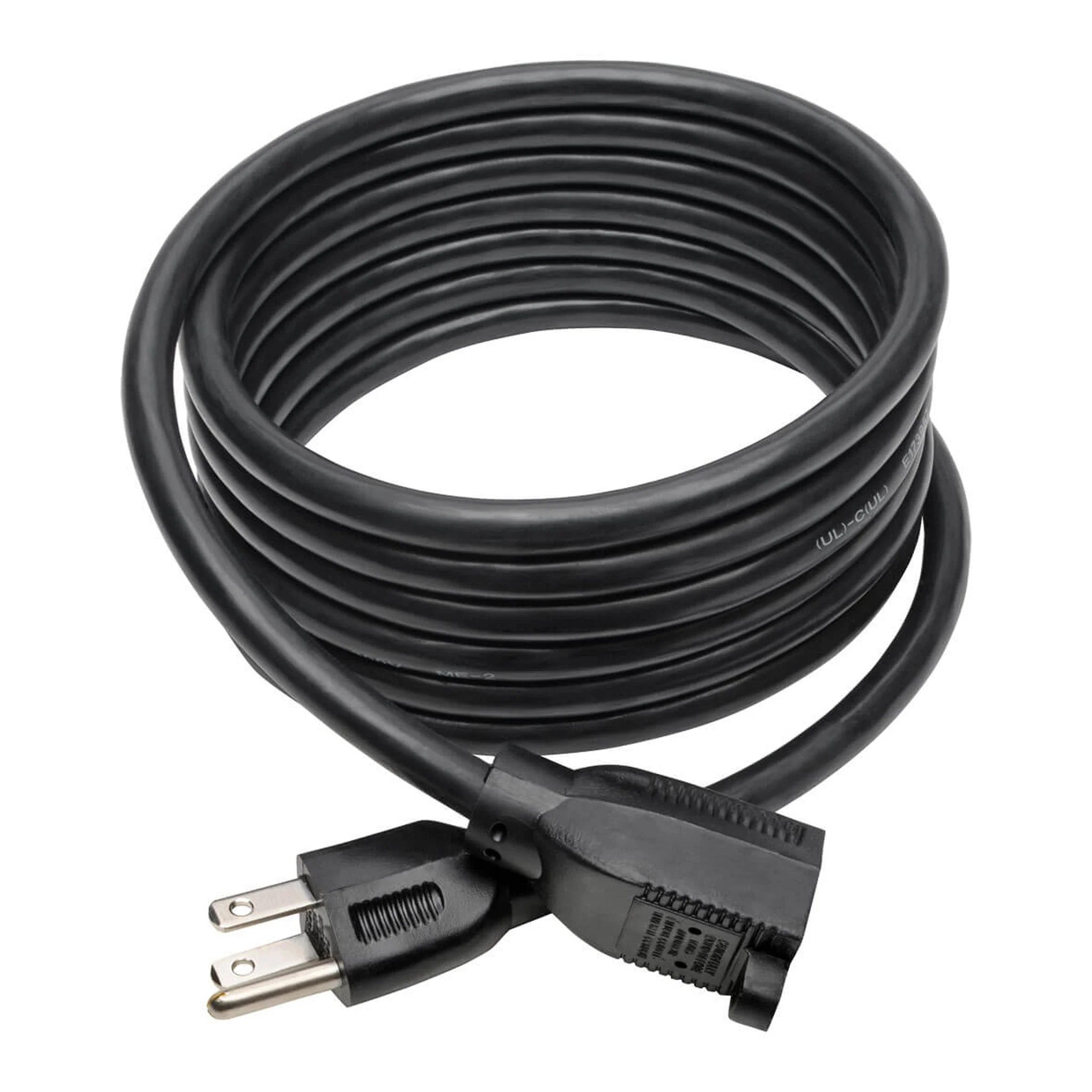 Tripp Lite P024-010 10ft 14AWG 120V 15A NEMA 5-15P to NEMA 5-15R Heavy-Duty Power Extension Cord - Black