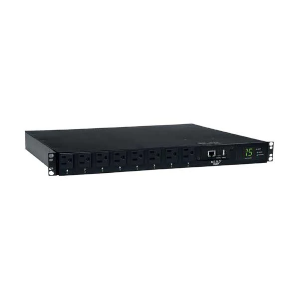 Tripp Lite PDU Switched ATS 120V 15A 5-15R 8 Outlet 2 5-15P Horizontal 1URM