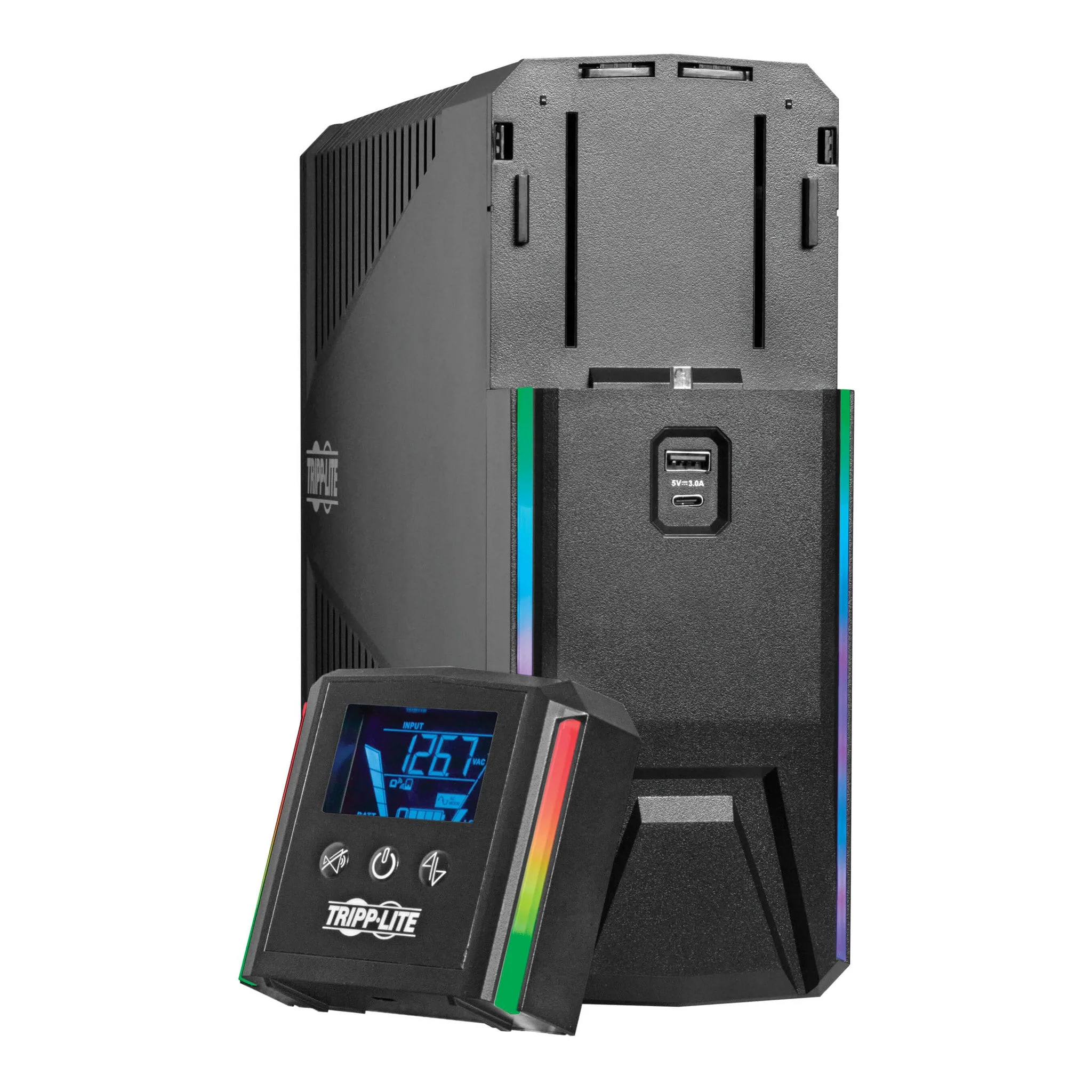 Tripp Lite SMART1500PSGLCD 1500VA 900W 120V Pure Sine Wave Gaming UPS Battery Backup - Image 3