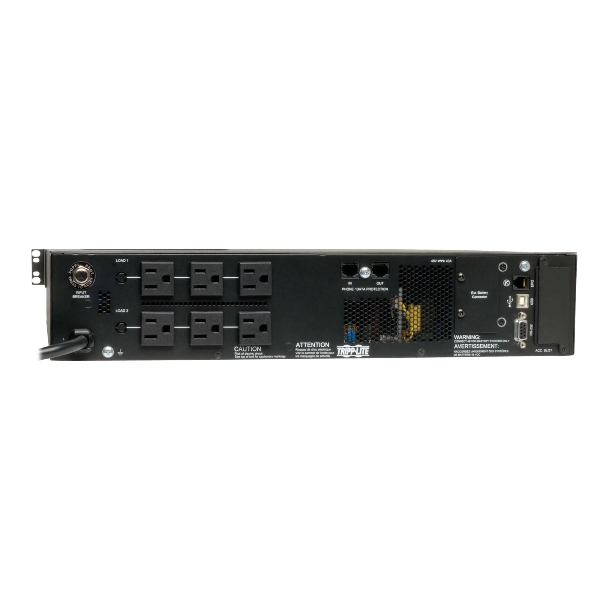 Tripp Lite SU1500RTXLCD2U 6-Outlet 1500VA 1350W 2U Rackmount SmartOnline UPS - Image 3