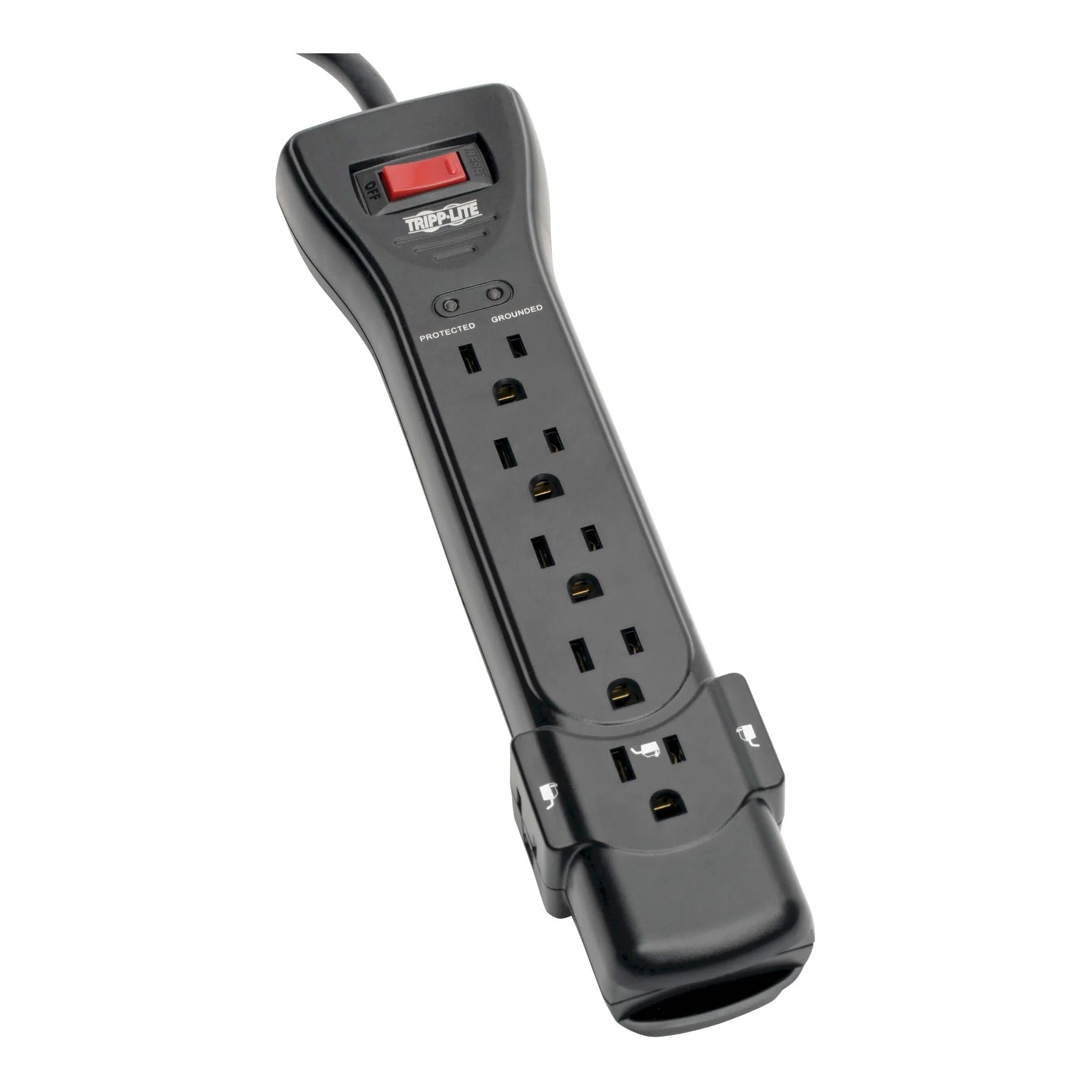 Tripp Lite SUPER725B 7-Outlet 25ft Cord 2160 Joules Black Protect It! Surge Protector