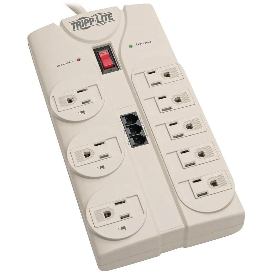 Tripp Lite Surge Protector 120V 5-15R 8 Outlet RJ11 8ft Cord 2160 Joule - Image 4