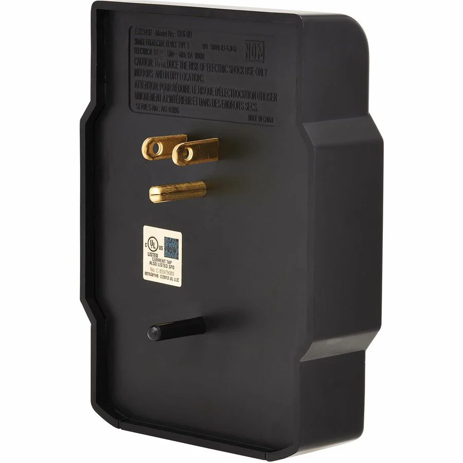 Tripp Lite Surge Protector Wallmount Direct Plug In 120V 6 Outlet 540 J BLK - Image 2