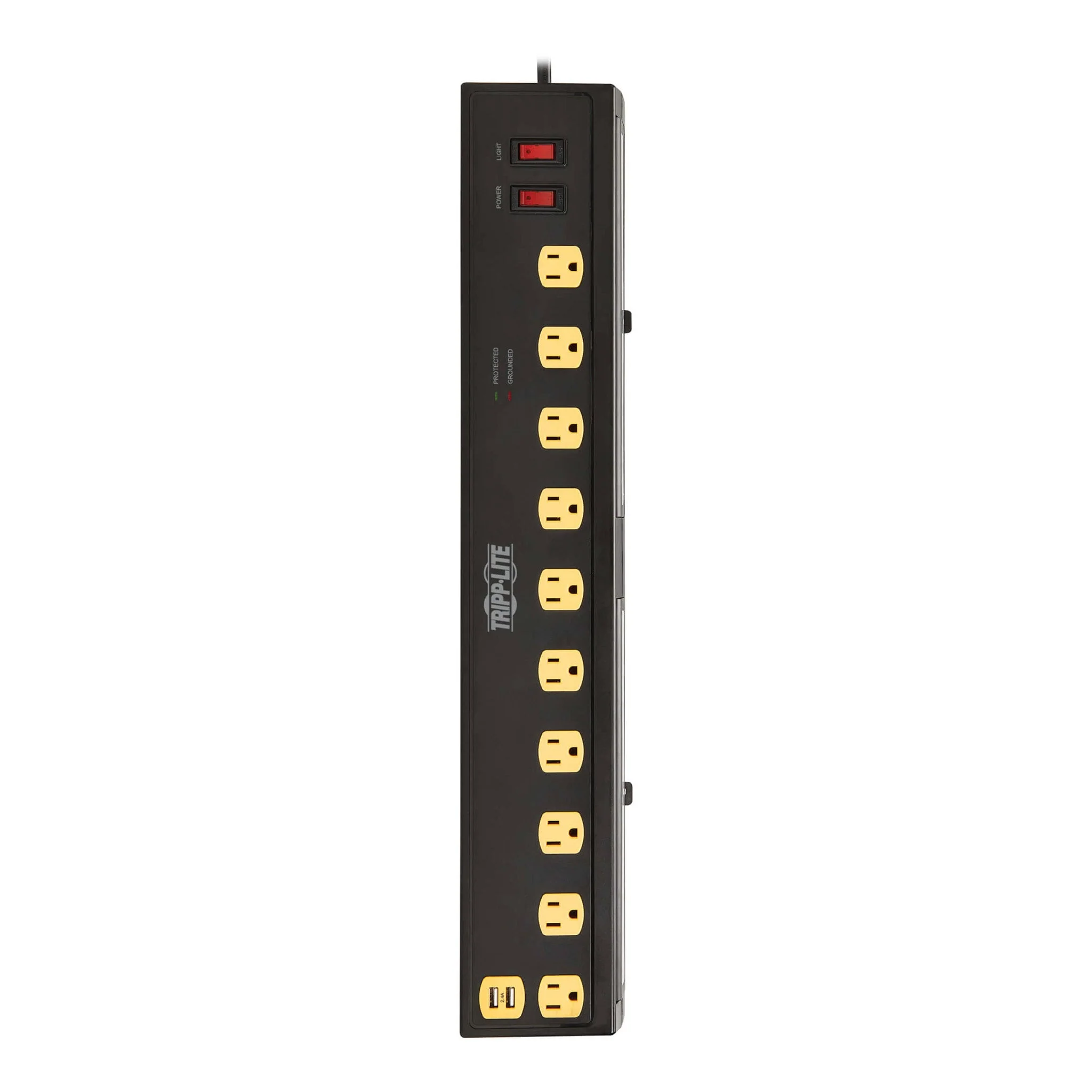Tripp Lite TLP1006USB 10-Outlet 2 USB Ports 1350 Joules Protect It! Surge Protector with Swivel Light Bars - Image 3