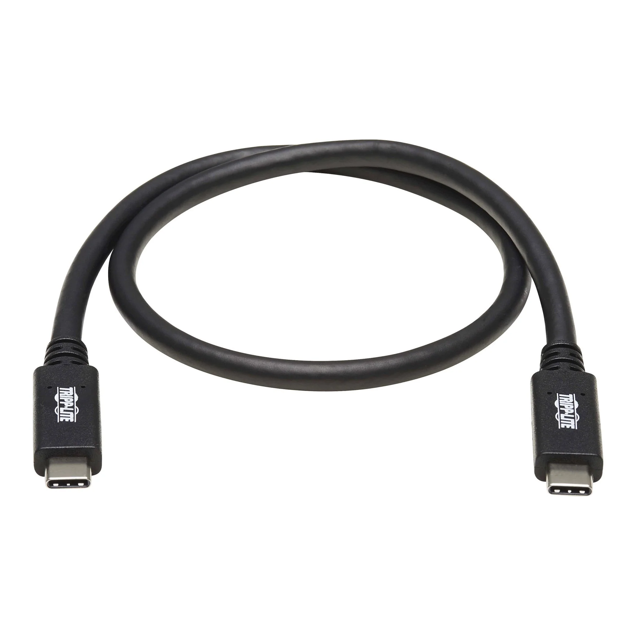 Tripp Lite U420-20N-G2-5A 20in Male to Male USB-C 3.2 Gen 2 Thunderbolt 3 Cable - Black 5A 100W - Image 3