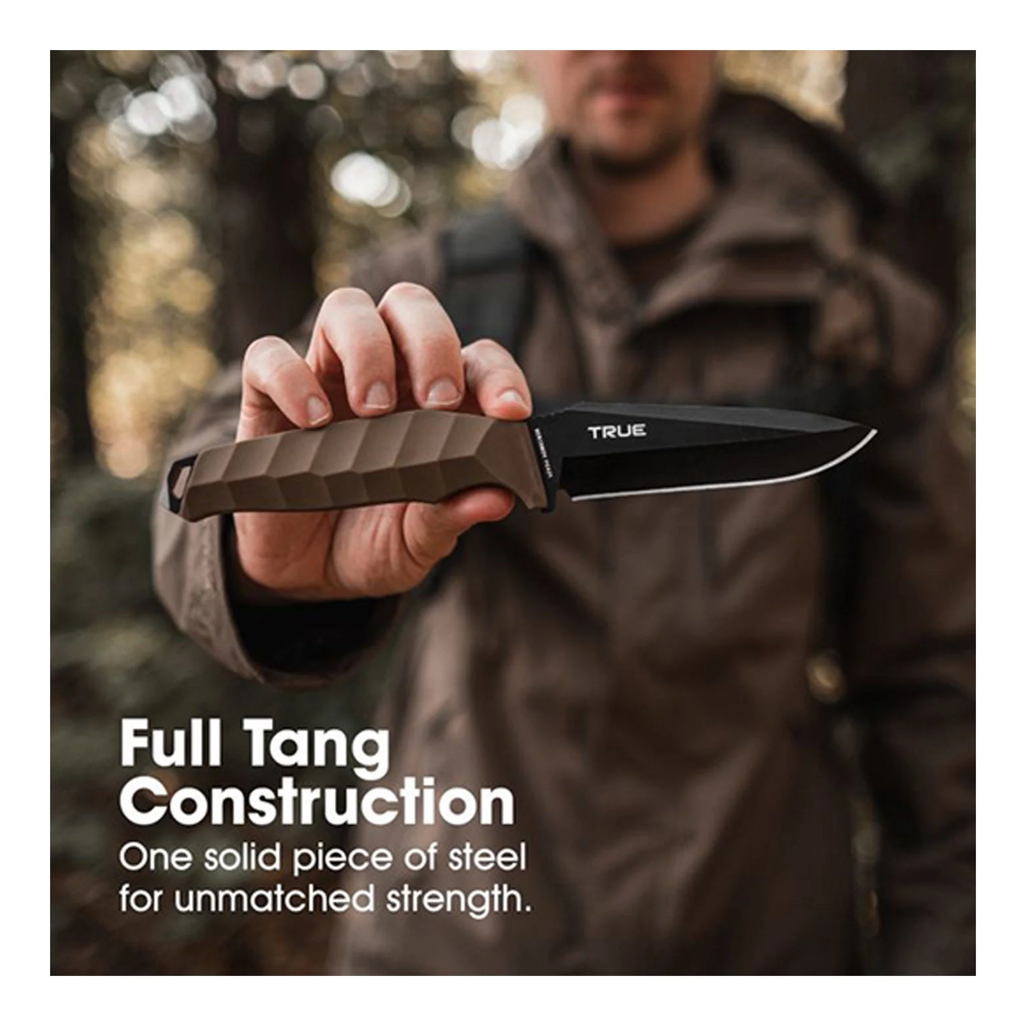 True TRU-FXK-0001 4" Full Tang Drop Point Fixed Blade EDC Knife by NEBO - Image 4