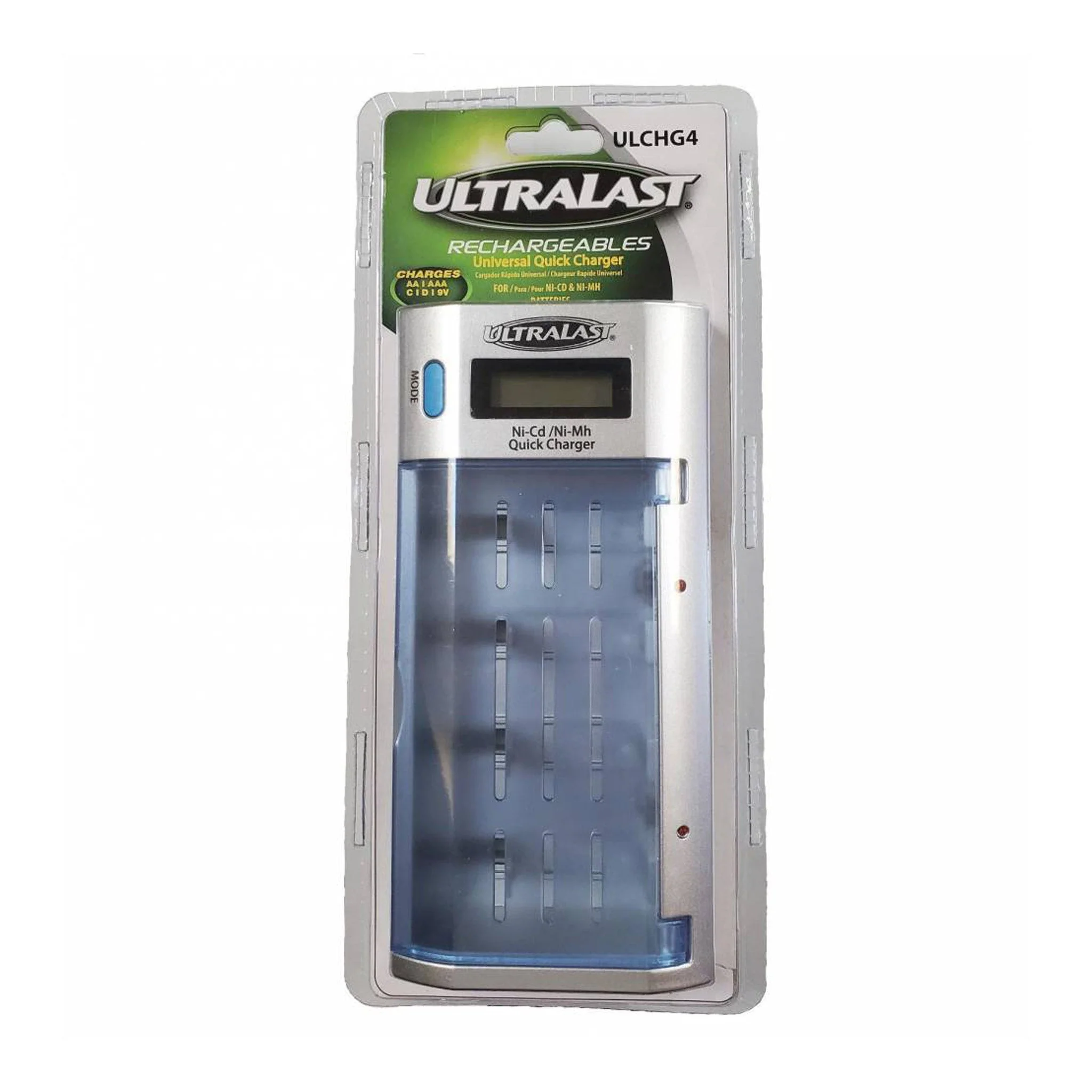 UltraLast ULCHG4 Universal Ni-Cd/Ni-Mh Quick Battery Charger - AA/AAA/C/D/9V - Image 2