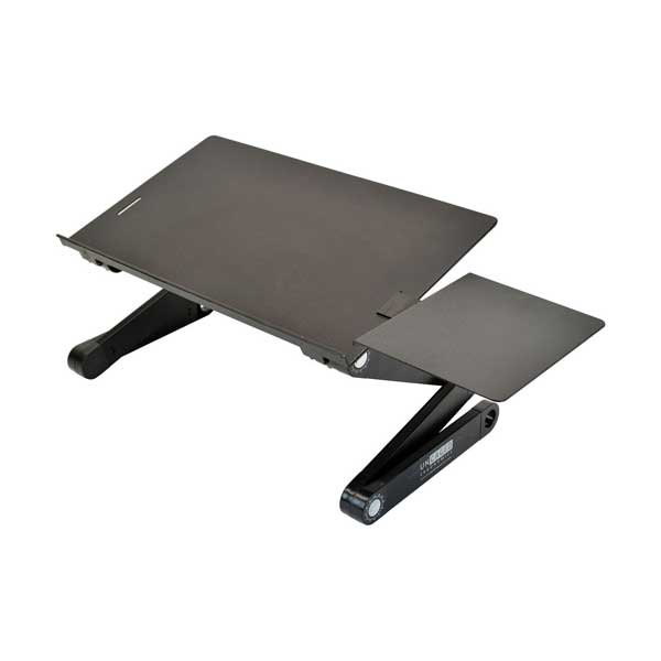 Uncaged Ergonomics WEBLS-B WorkEZ Best Adjustable Laptop Cooling Stand & Lap Desk with Tilting Mouse Pad