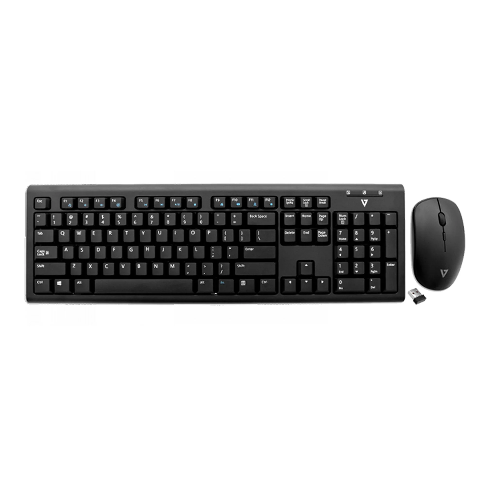 V7 CKW200US 2.4GHz Black Wireless Keyboard & Mouse Combo