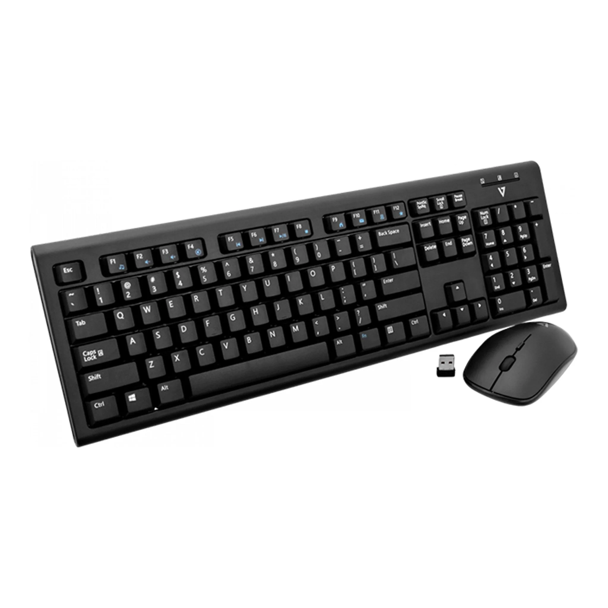 V7 CKW200US 2.4GHz Black Wireless Keyboard & Mouse Combo - Image 2