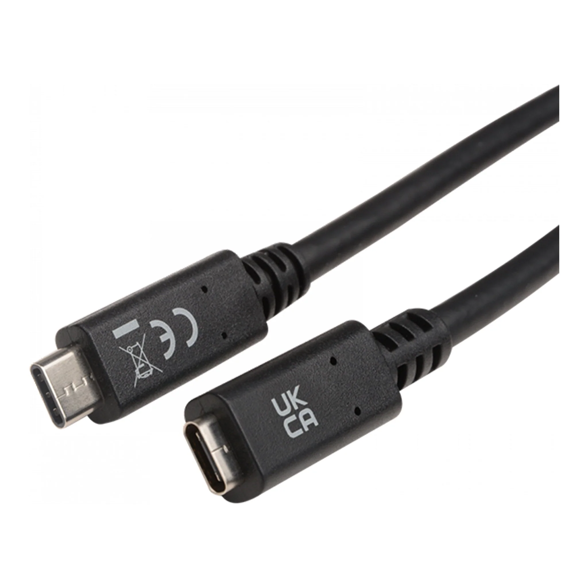 V7 V7UC3EXT-2M 6ft Black 5Gbps USB-C Female to USB-C Male USB 3.2 Extension Cable - Image 3