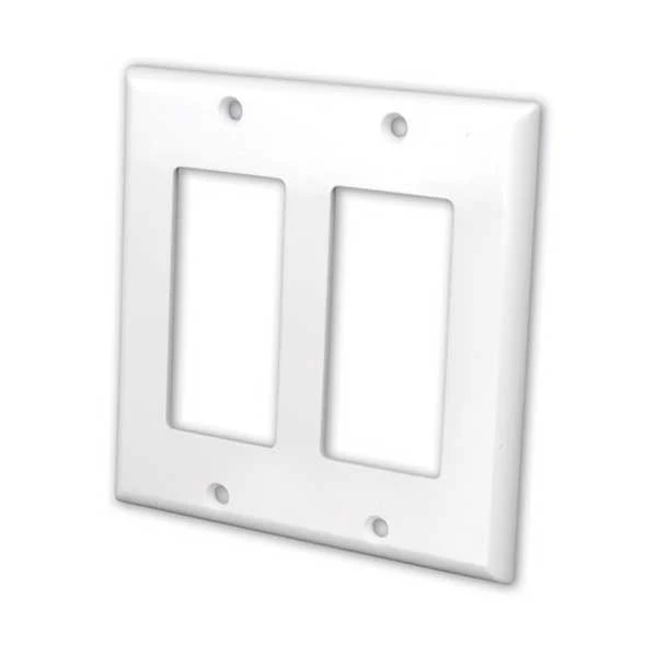 White Dual Decor Style Face Plates