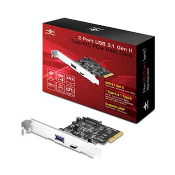 Vantec 2-Port USB 3.1 Gen II Type-A/C PCIe Host Card - Image 3