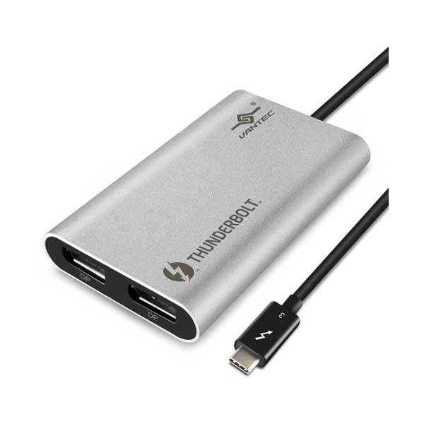 Vantec CB-TB3DP122 Thunderbolt 3 to Dual DisplayPort 4K 60Hz Adapter - Image 2