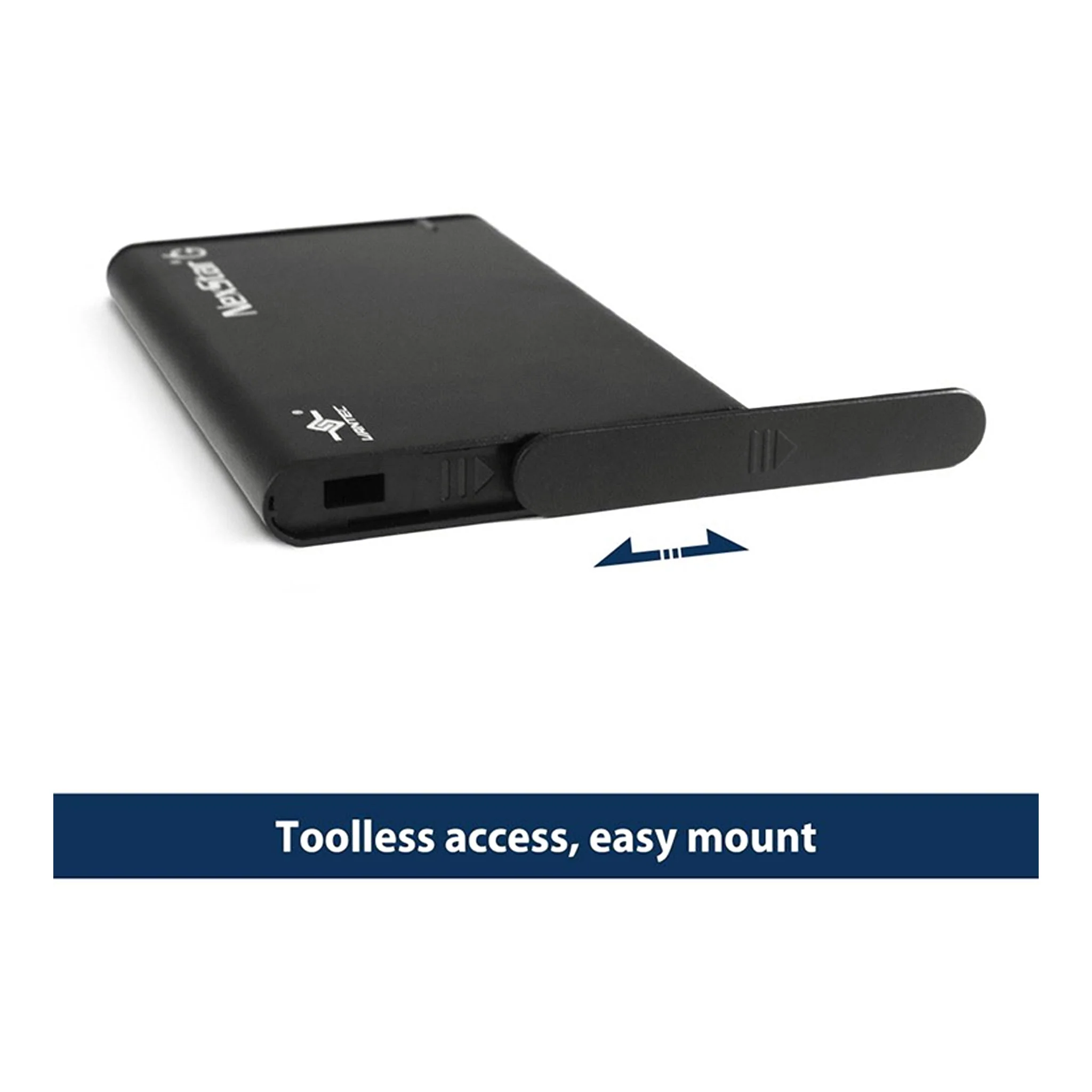 Vantec NST-268S3-BK 2.5” SATA III to USB 3.2 Gen1 External SSD/HDD Enclosure - Black - Image 4