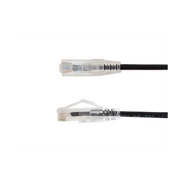 Vertical Cable 5ft 10G CAT6A Slim Mold-Injection Snagless Patch Cable | Black | 077-2046/5BK