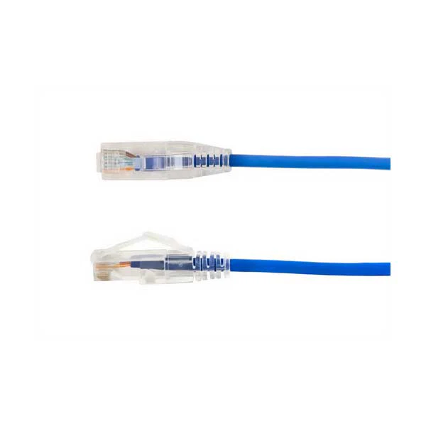 Vertical Cable 6-inch 10G CAT6A Slim Mold-Injection Snagless Patch Cable | 24-Pack | Blue | 077-3001/05BL24