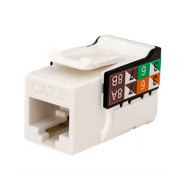 Vertical Cable CAT6 V-Max 352 Series Keystone Jacks | Unshielded | White | 25 Pack | 352-V2710/WH/25