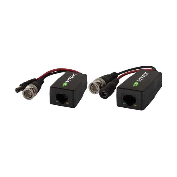VITEK VT-TR4VPK HD-TVI / AHD / CVI Video and Power Transmitter/Receiver Balun Pair