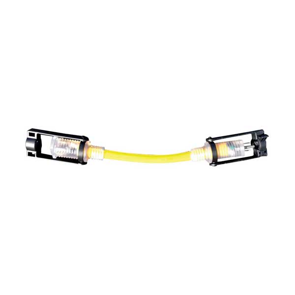 Voltec 04-00491 1' 5-15 Plug/Receptacle Multi-Purpose Cord Lock Adapter with E-ZEELOCK Clip Strip