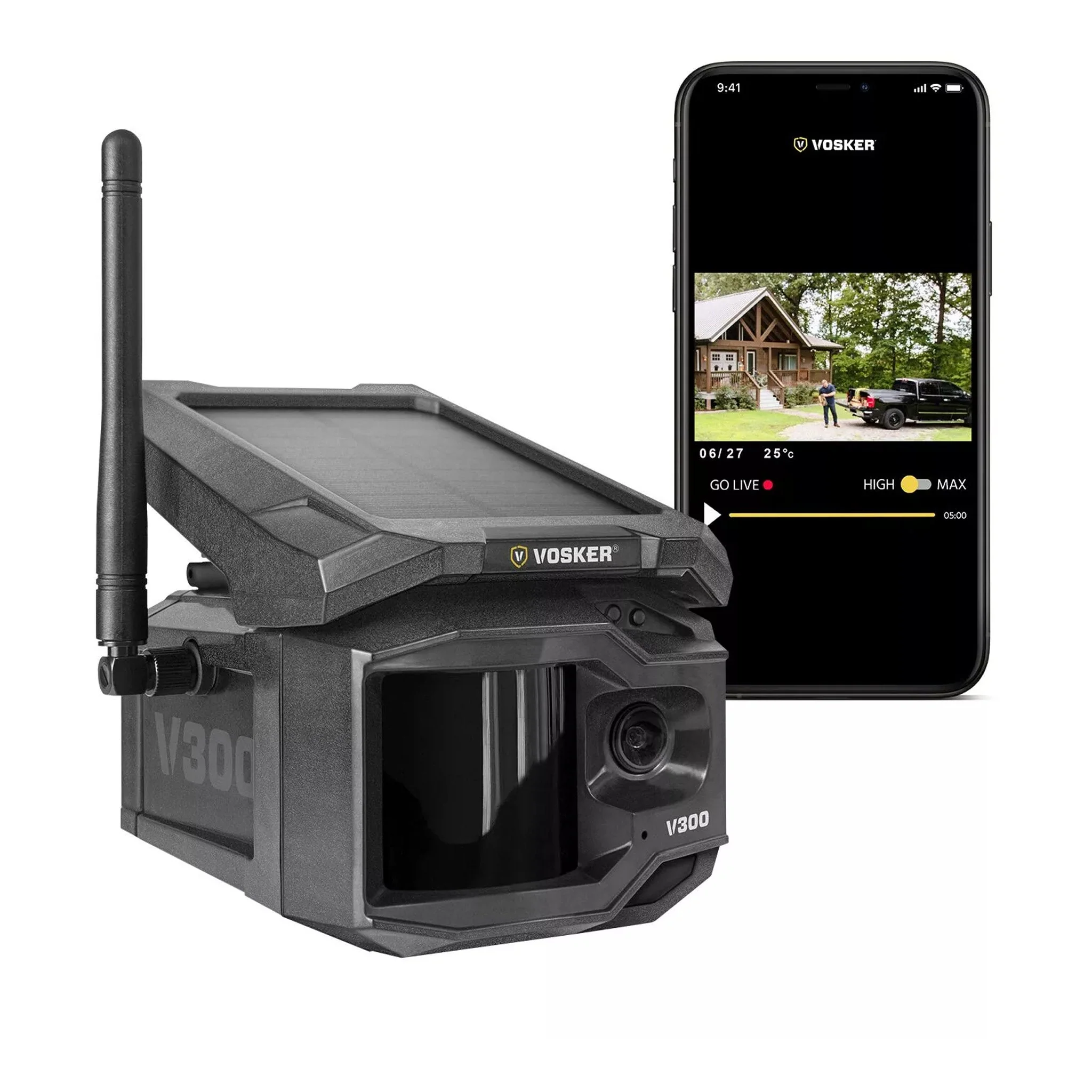 VOSKER V300 1080p Solar Powered 4G-LTE Cellular Outdoor Security Camera - Image 3