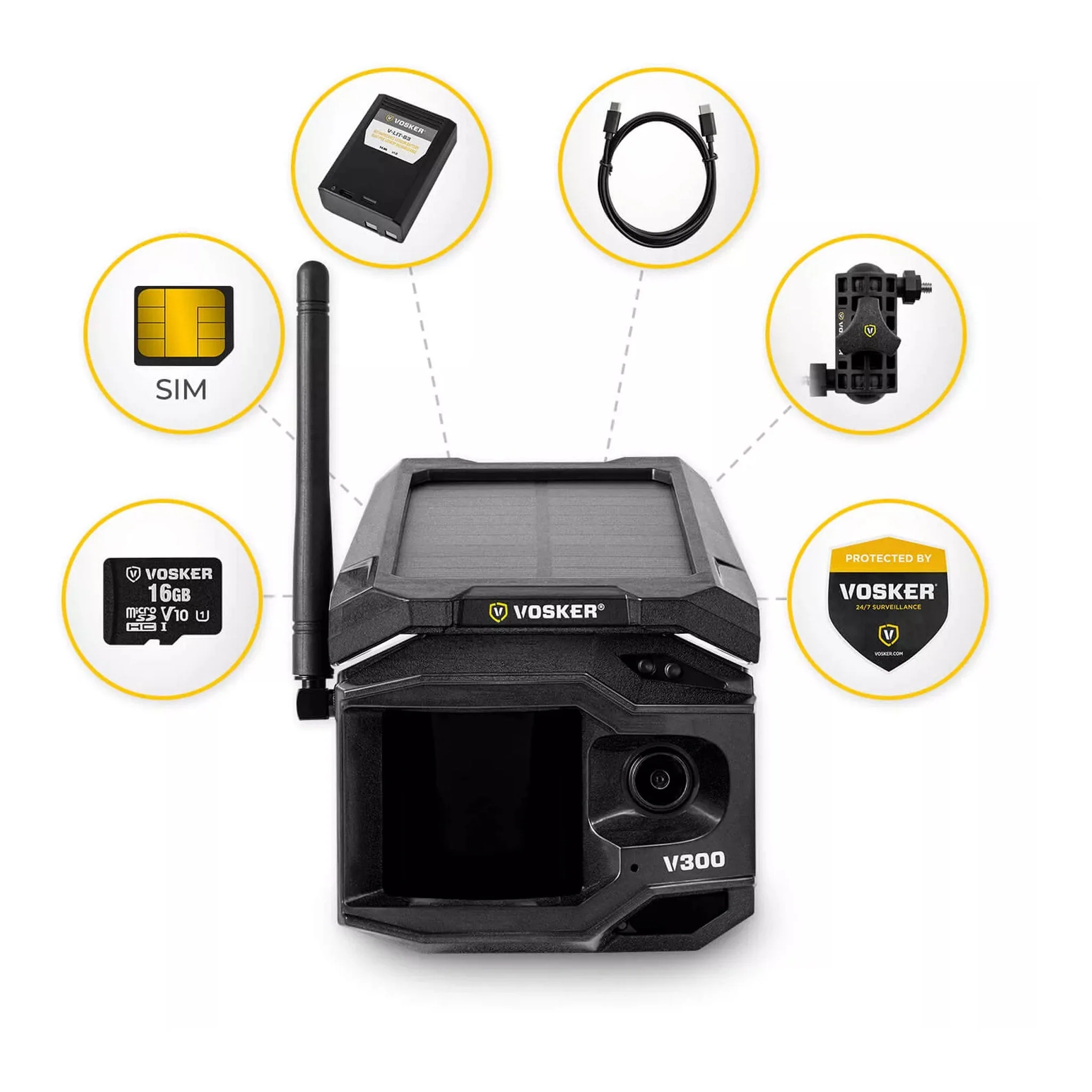 VOSKER V300 1080p Solar Powered 4G-LTE Cellular Outdoor Security Camera - Image 4
