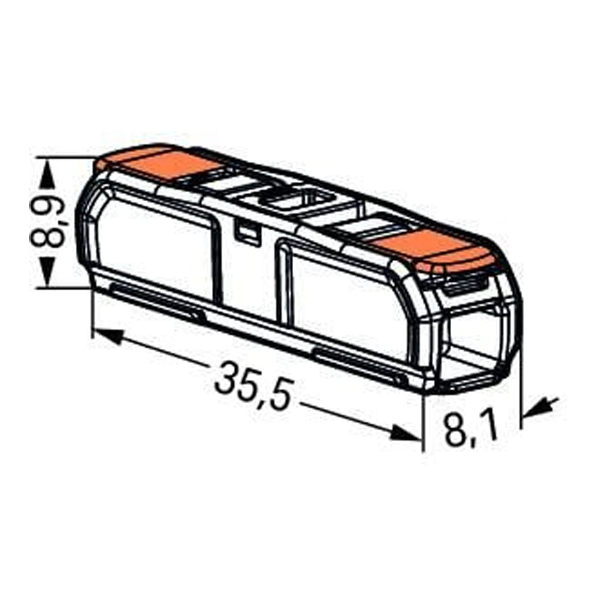 WAGO 221-2401 20~12AWG 2-Conductor Inline Splicing Connector with Lever - Image 3