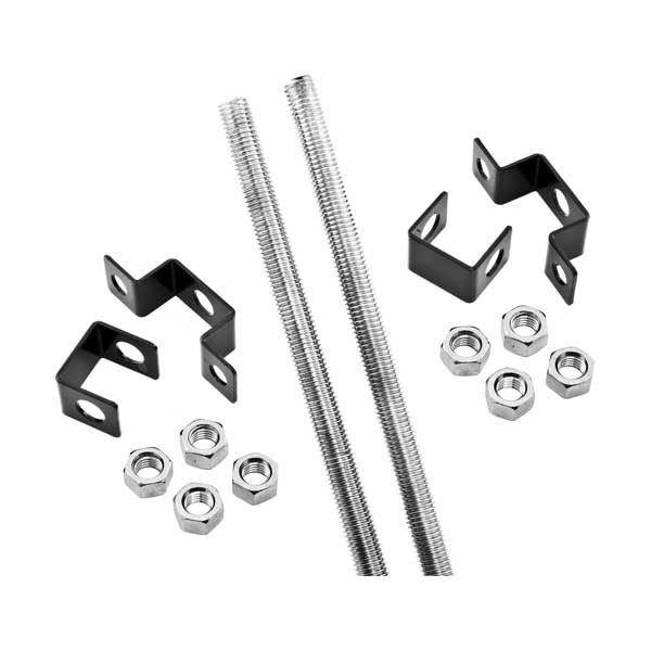 Wavenet 5/8" Threaded Ceiling Mount Kit for Cable Runway | Black | WL-RATRCK-BK