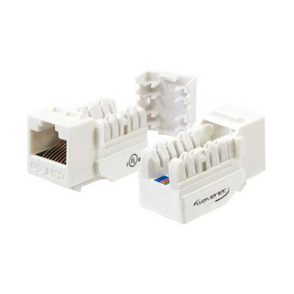 Wavenet 5EKSJWH-25PK White CAT5e RJ-45 Keystone Jack 25-Pack