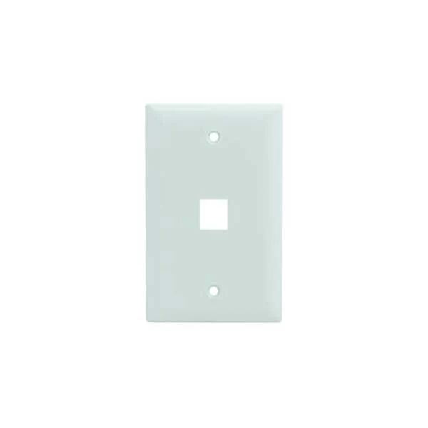 Wavenet FP01PWH-S 1 Port Single-Gang White Keystone Wall Plate