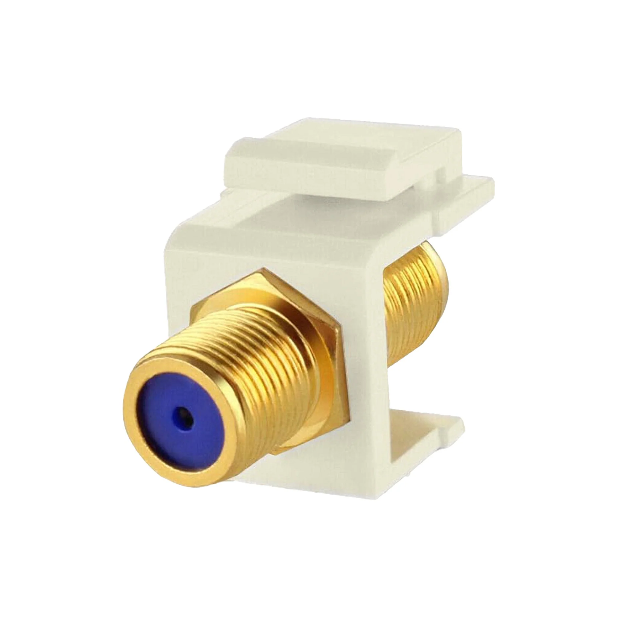 Wavenet FTK-3GHZGP-IV 3GHz Female to Female Snap-In Gold Plated F-Type Keystone Insert - Ivory