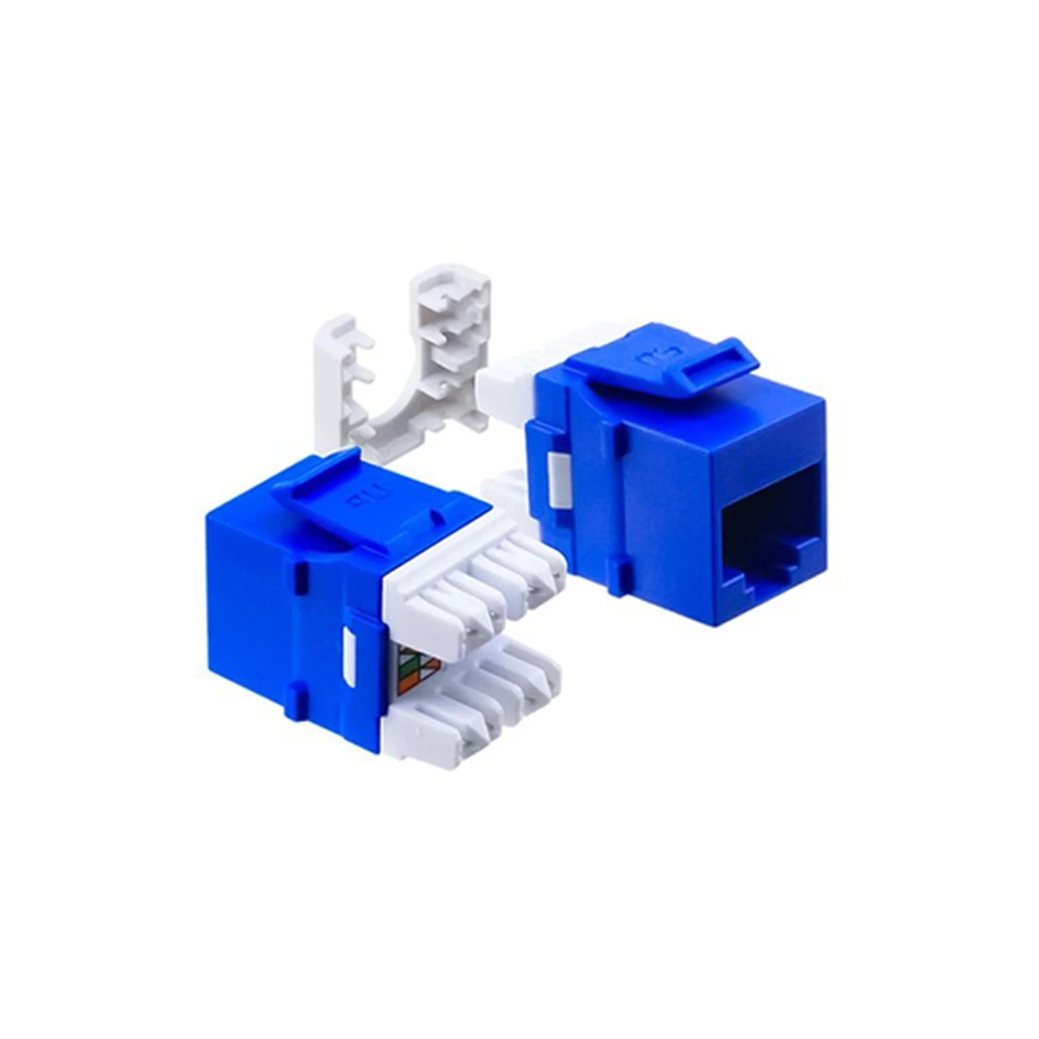 Wavenet HD-6EKSJBL 110-Type Punchdown 8P8C RJ45 CAT6 Keystone Jack - Blue - Image 2