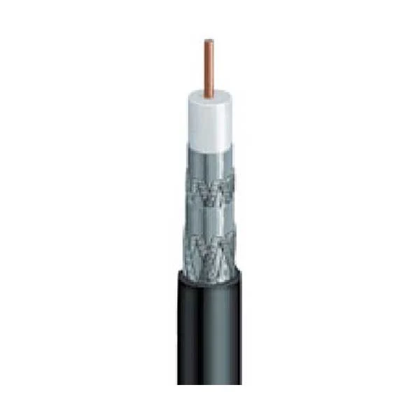 Wavenet RG6QRBK-1K 1000ft RG-6/U Quad-Shield Copper Clad Steel Riser 75Ω CMR-Rated Coaxial Cable