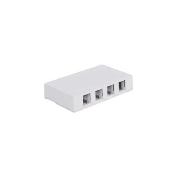 Wavenet SMB-4WH-S Keystone Surface Mount Multimedia Box (4 Port, White)