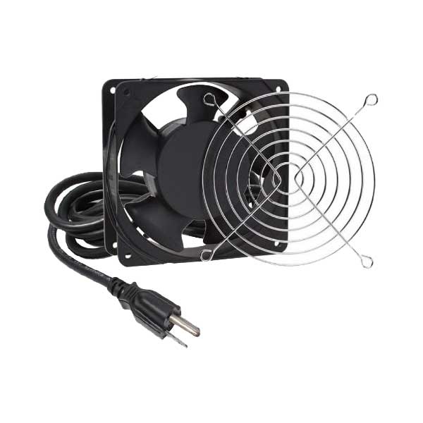 Wavenet WFAN110V 120mm 110VAC 50/60HZ Rack Fan with Metal Grill Guard and 1.2m 3-Prong Power Cable