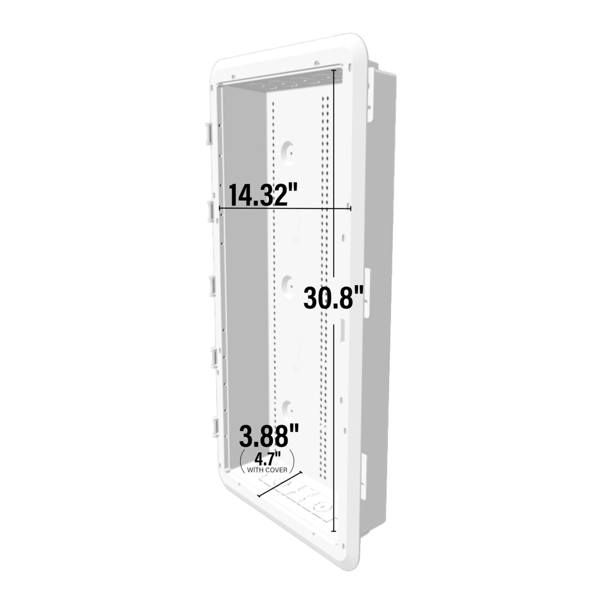 Wavenet WHWS30AEP-S 30" ABS Plastic Enclosure with Trim Ring and Hinged Door - Image 5