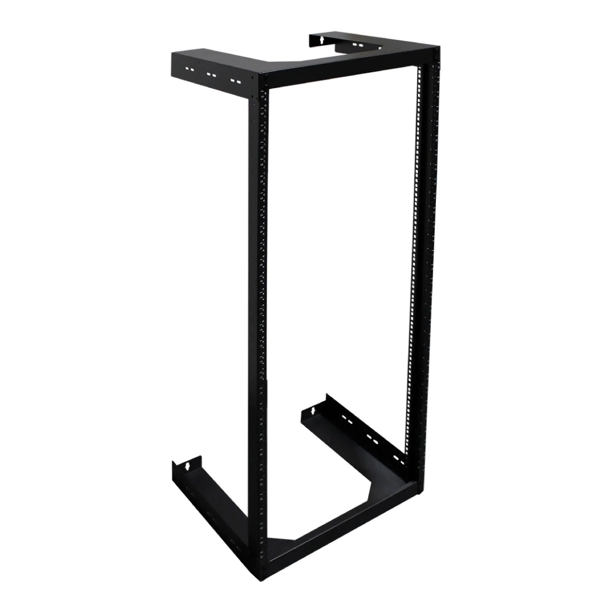 Wavenet WMR-30U-SW 30U 18" 2-Post Open Frame Wall Rack - Black - Image 2