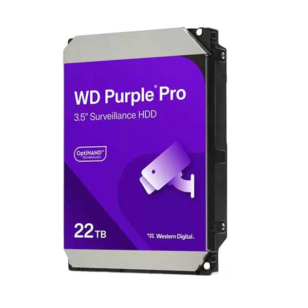 WD Purple Pro 22TB Surveillance HDD | 7200 RPM SATA (WD221PURP)