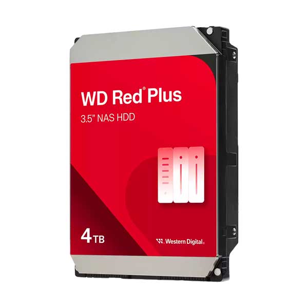 WD Red Plus 4TB NAS HDD | 3.5" | SATA | 128MB Cache | CMR | WD40EFZZ