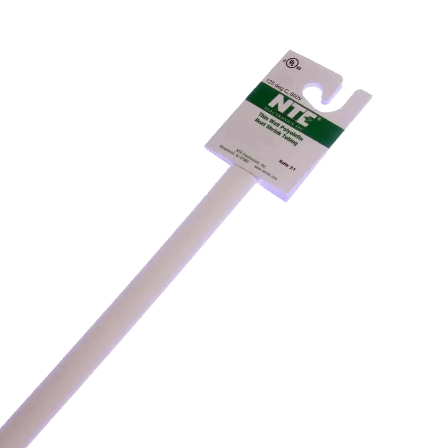 3/4 Inch Thin Wall Heat Shrink, 2:1, White, 4FT