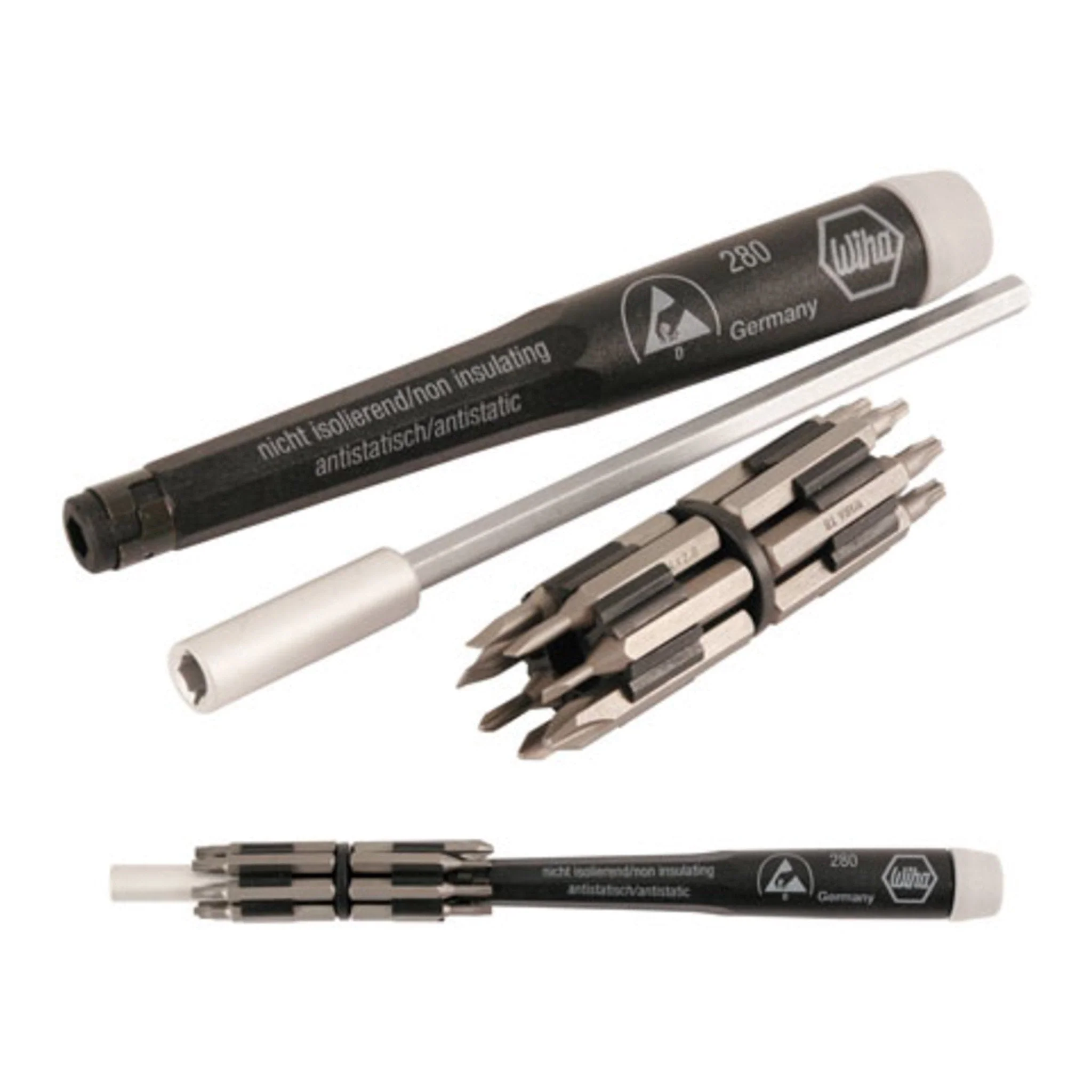 Wiha 45892 26 Piece ESD Safe PicoFinish Precision Screwdrivers Pliers and Bits Set with Heavy Duty Velcro Pouch - Image 4