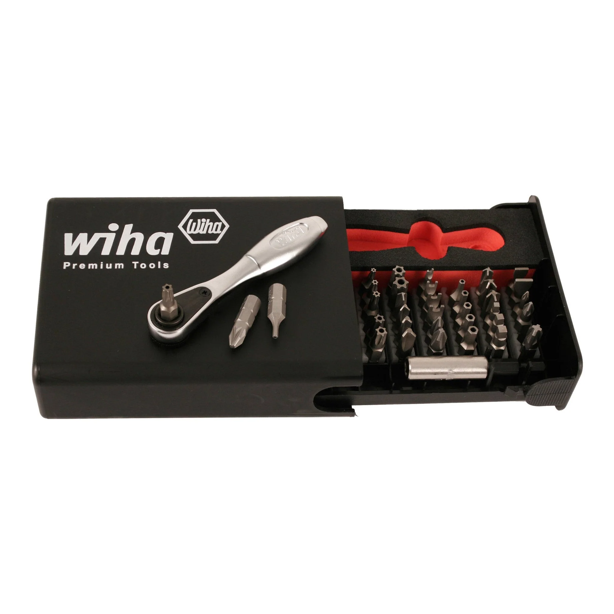 Wiha 71988 39-Piece Security Bit Set with Mini Ratchet