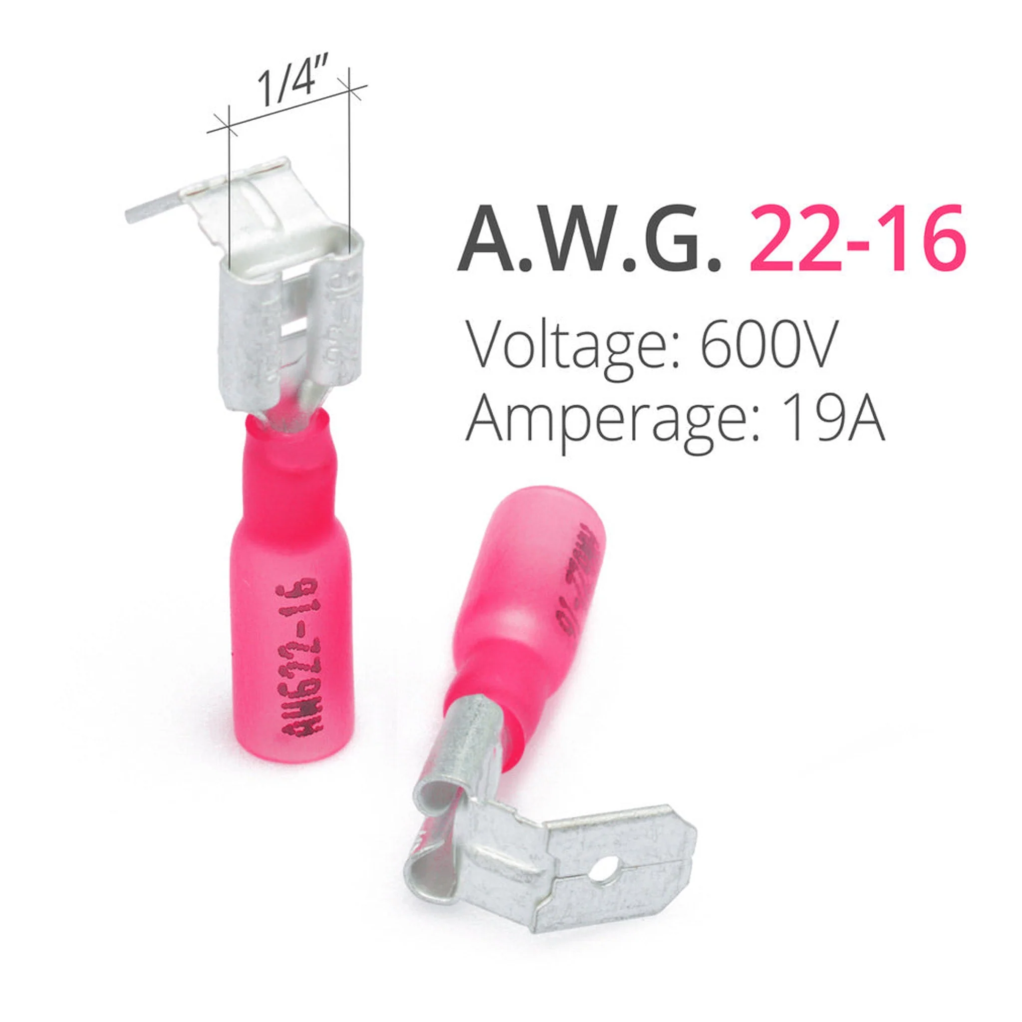Wirefy 150-Piece 22-16AWG Adhesive Heat Shrink Piggy Back Connectors - Red - Image 2