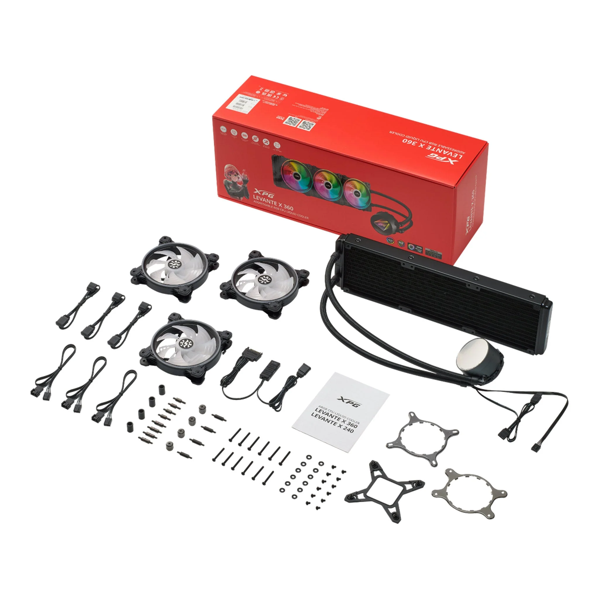 XPG Levante X Black 360mm ARGB All-in-one Liquid CPU Cooler - Image 4