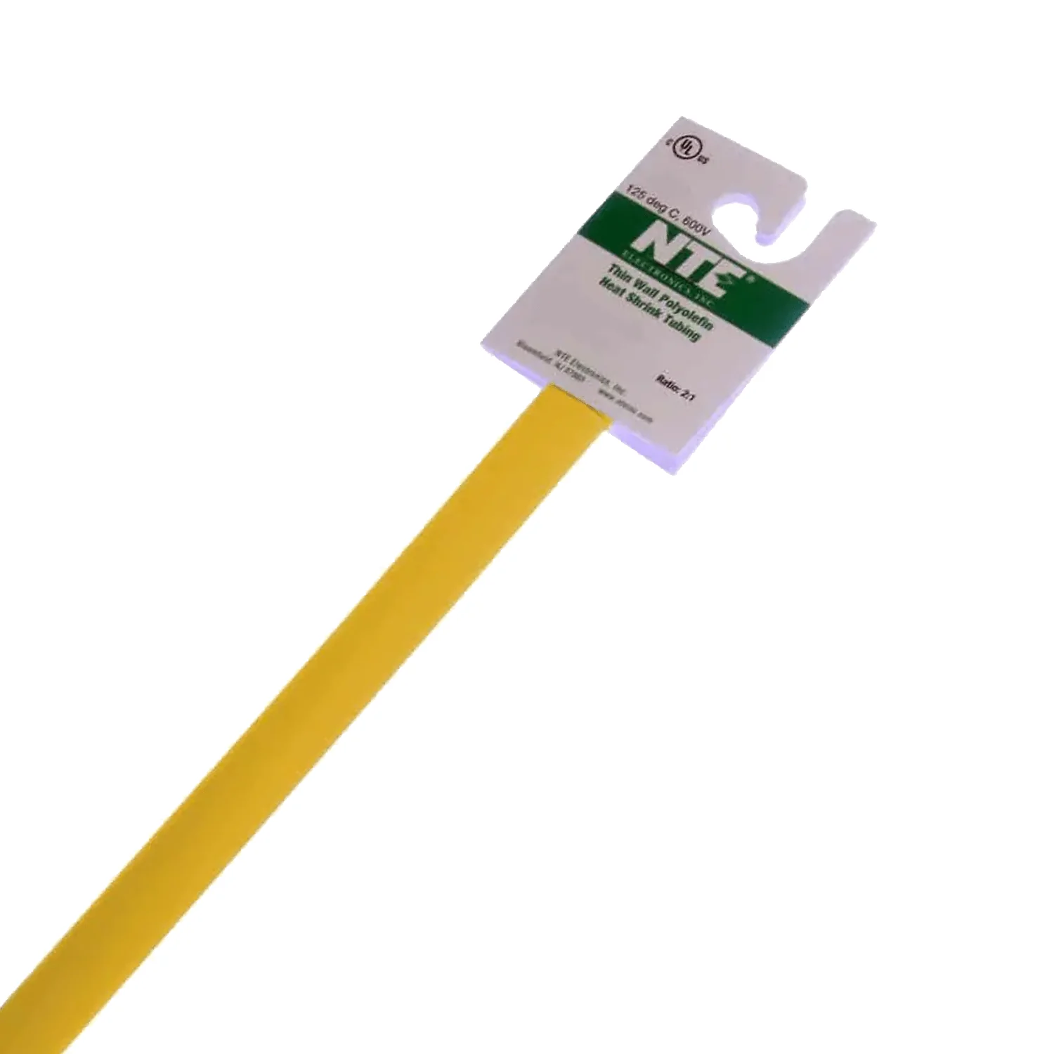 3/32 Inch Thin Wall Heat Shrink, 2:1, Yellow, 4FT