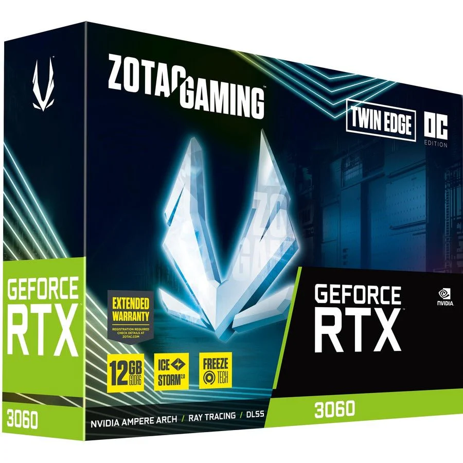 ZOTAC ZT-A30600H-10M NVIDIA GeForce RTX 3060 Twin Edge OC Gaming Video Card with 12GB GDDR6