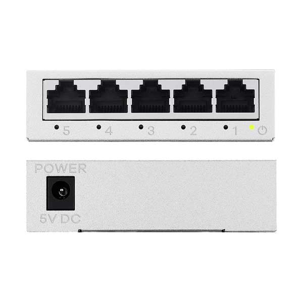 Zyxel V5 5-Port Gigabit Desktop Unmanaged Switch with QoS | Metal | Silent & Fanless | GS-105BV5 - Image 2